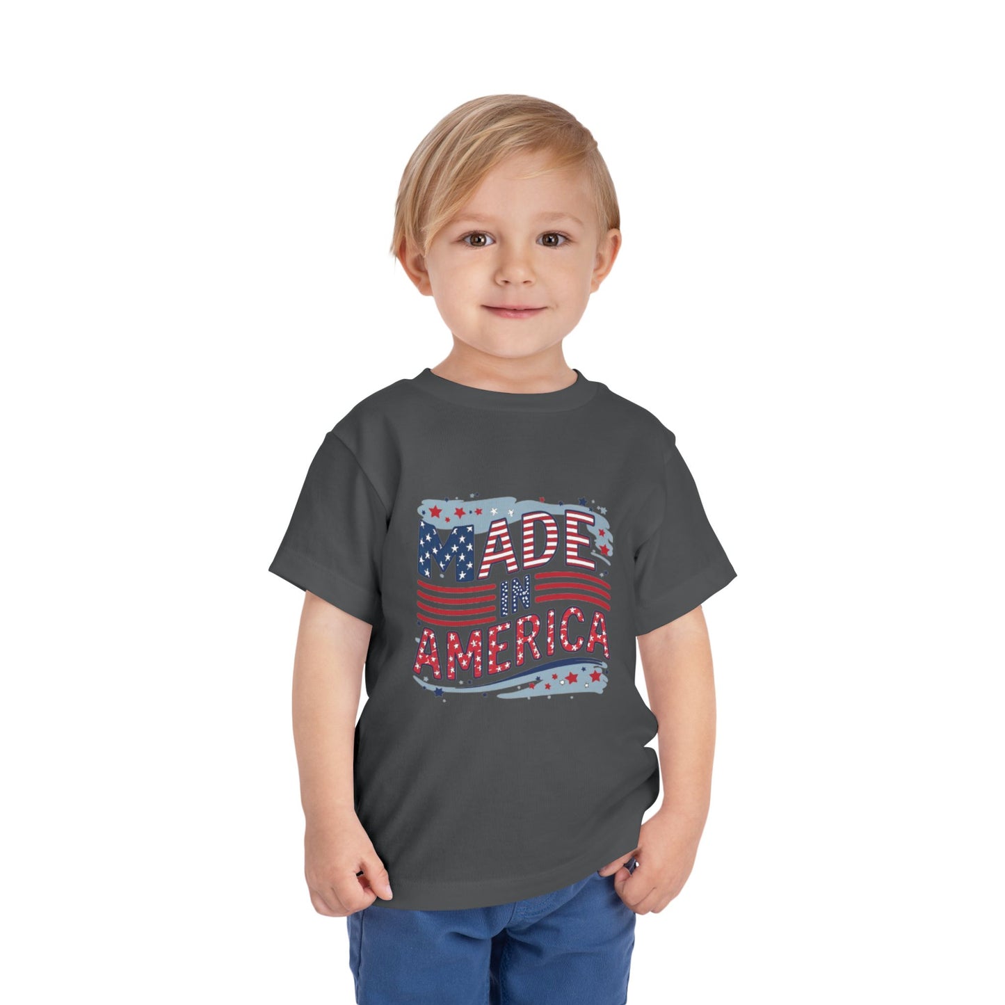 "MADE IN AMERICA" Toddler Short Sleeve Tee