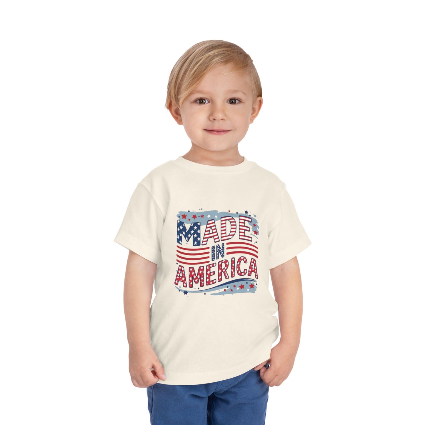 "MADE IN AMERICA" Toddler Short Sleeve Tee