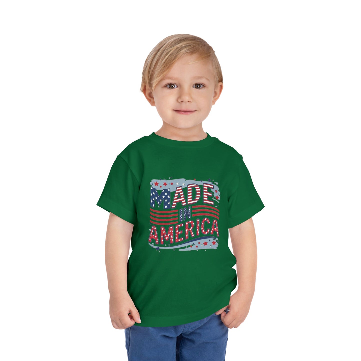 "MADE IN AMERICA" Toddler Short Sleeve Tee