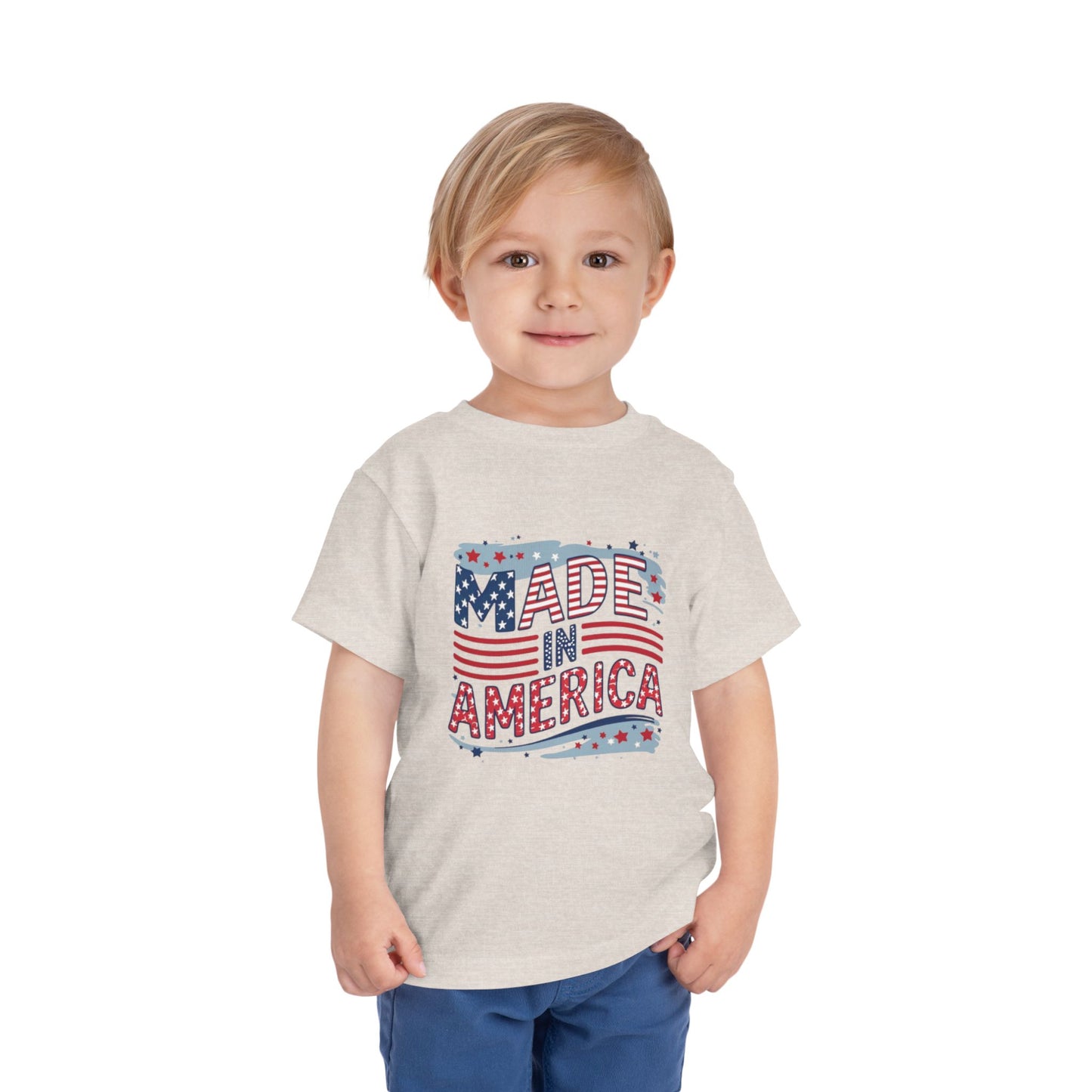 "MADE IN AMERICA" Toddler Short Sleeve Tee