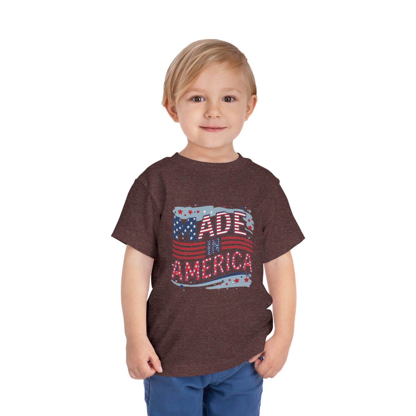 "MADE IN AMERICA" Toddler Short Sleeve Tee