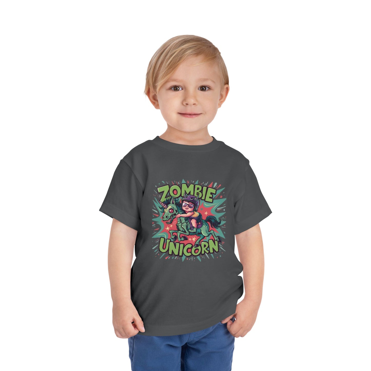 "ZOMBIE UNICORN" Toddler Short Sleeve Tee