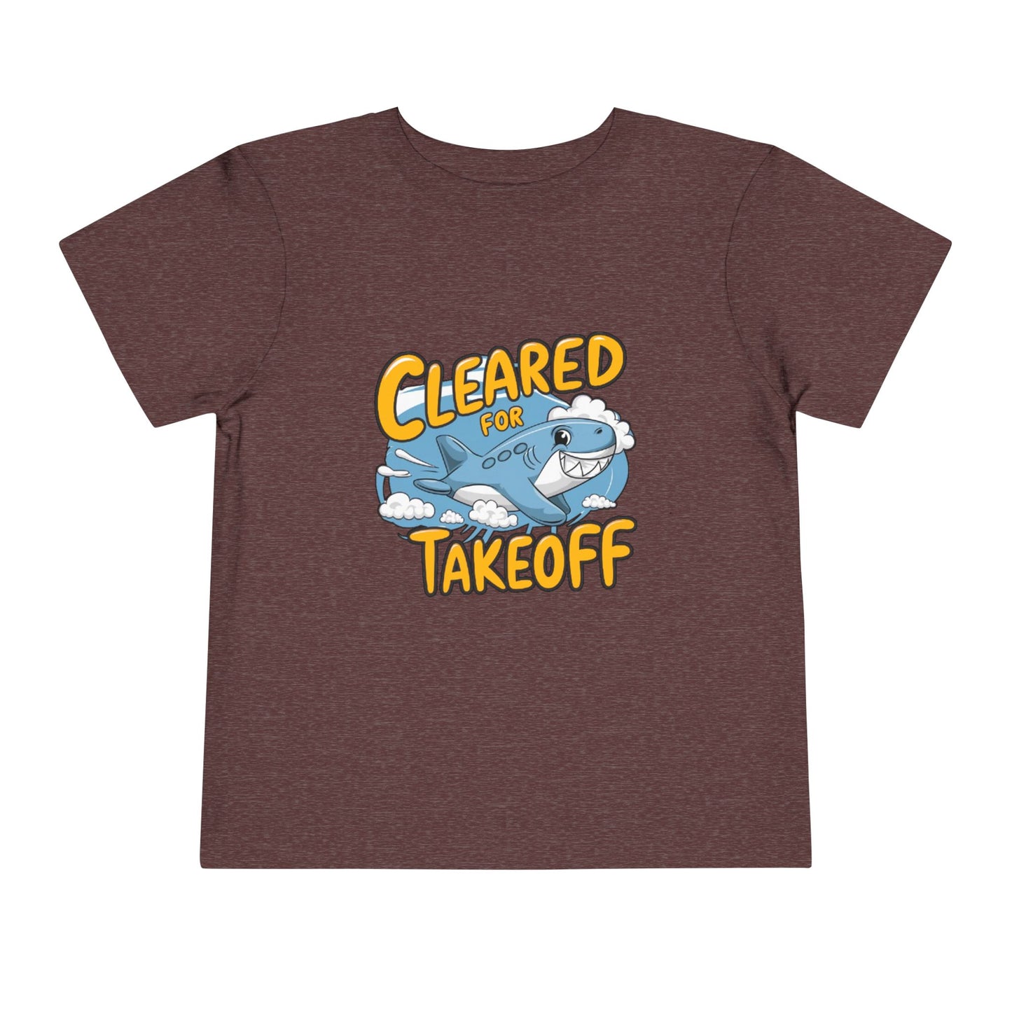 "CLEARED FOR TAKEOFF - SHARK" Toddler Short Sleeve Tee