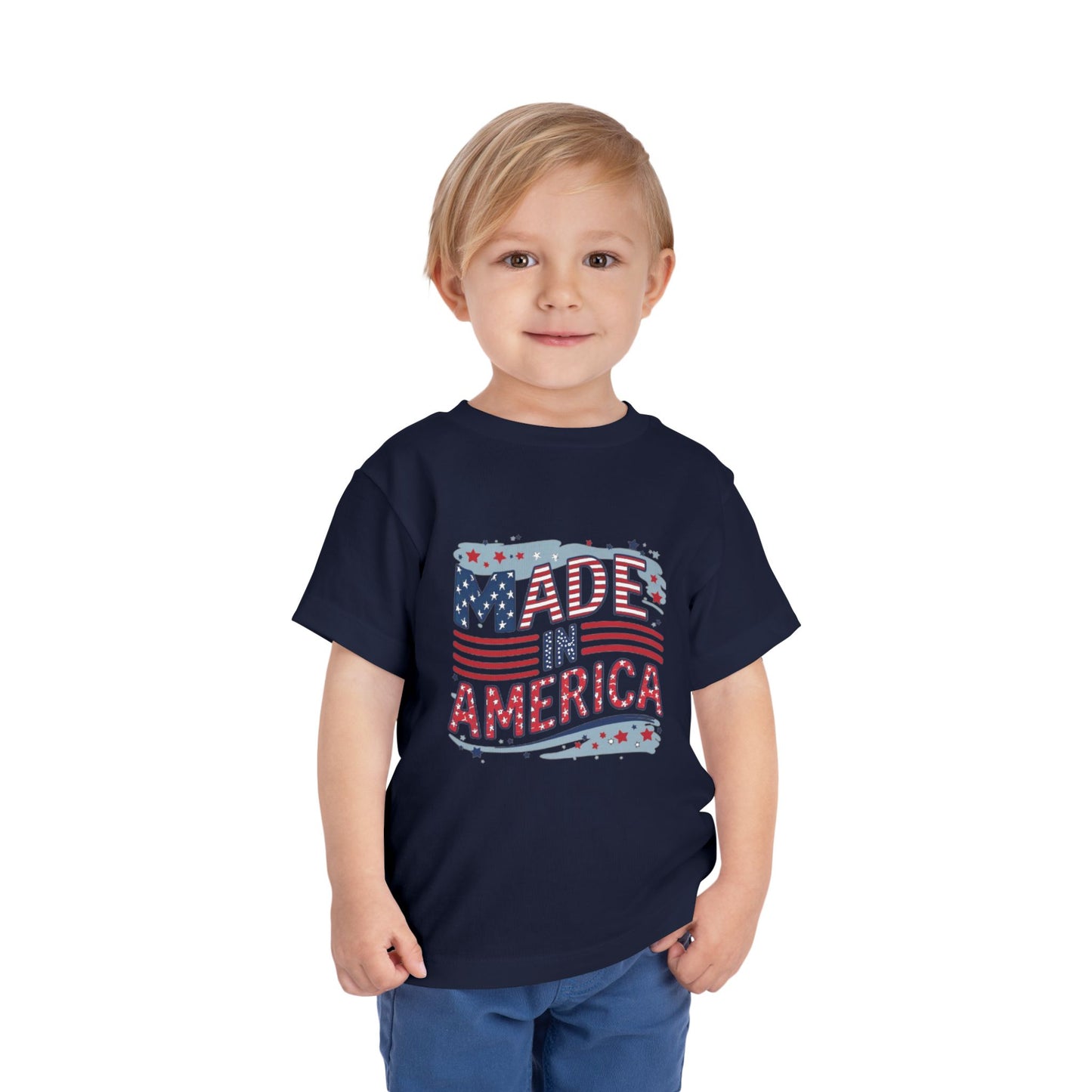 "MADE IN AMERICA" Toddler Short Sleeve Tee