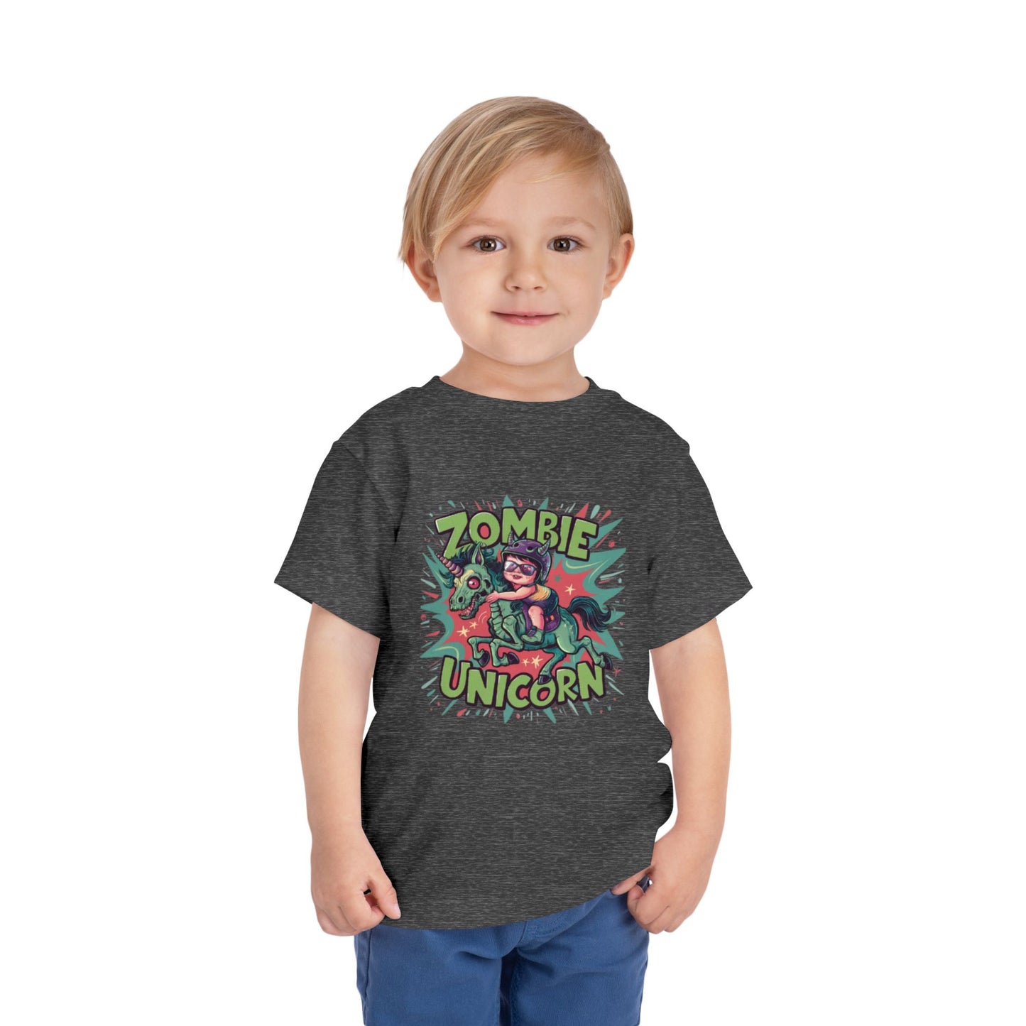 "ZOMBIE UNICORN" Toddler Short Sleeve Tee