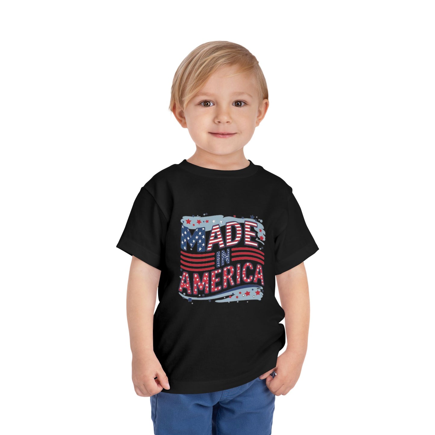 "MADE IN AMERICA" Toddler Short Sleeve Tee