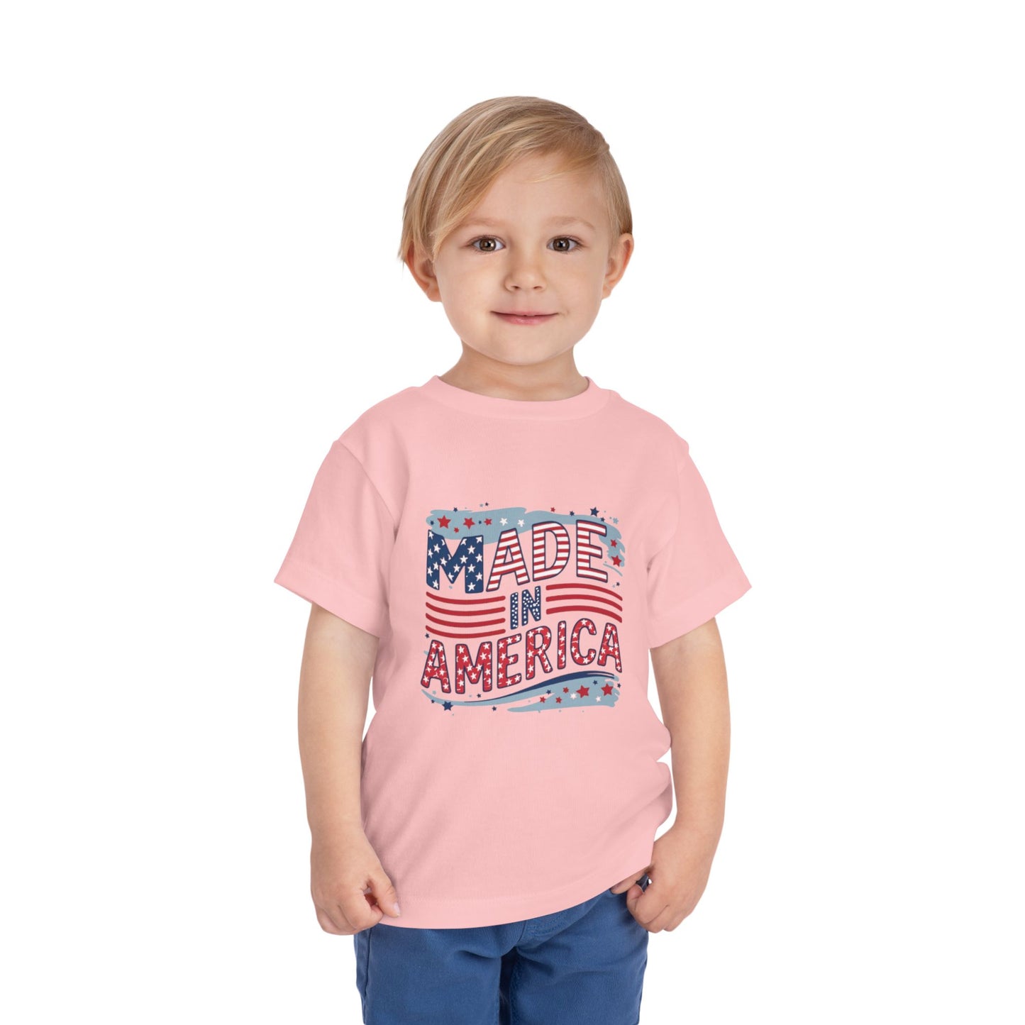 "MADE IN AMERICA" Toddler Short Sleeve Tee