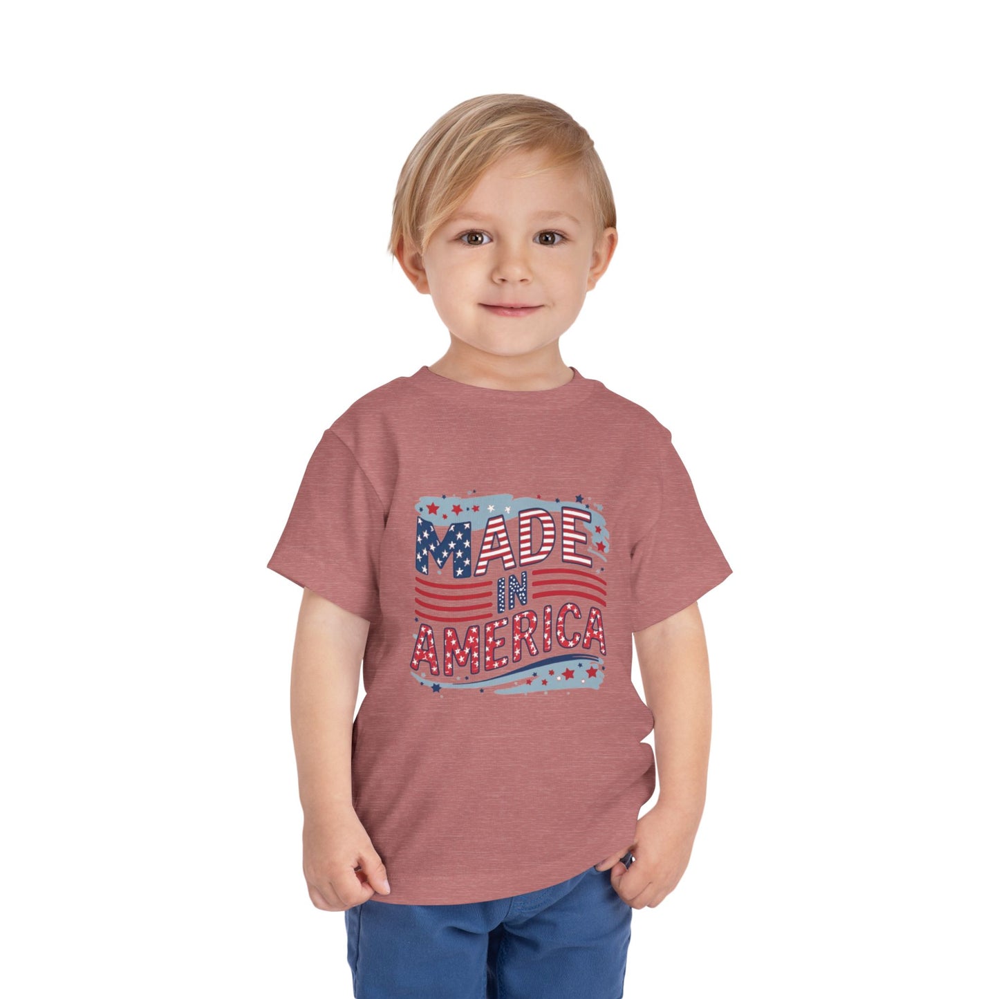 "MADE IN AMERICA" Toddler Short Sleeve Tee
