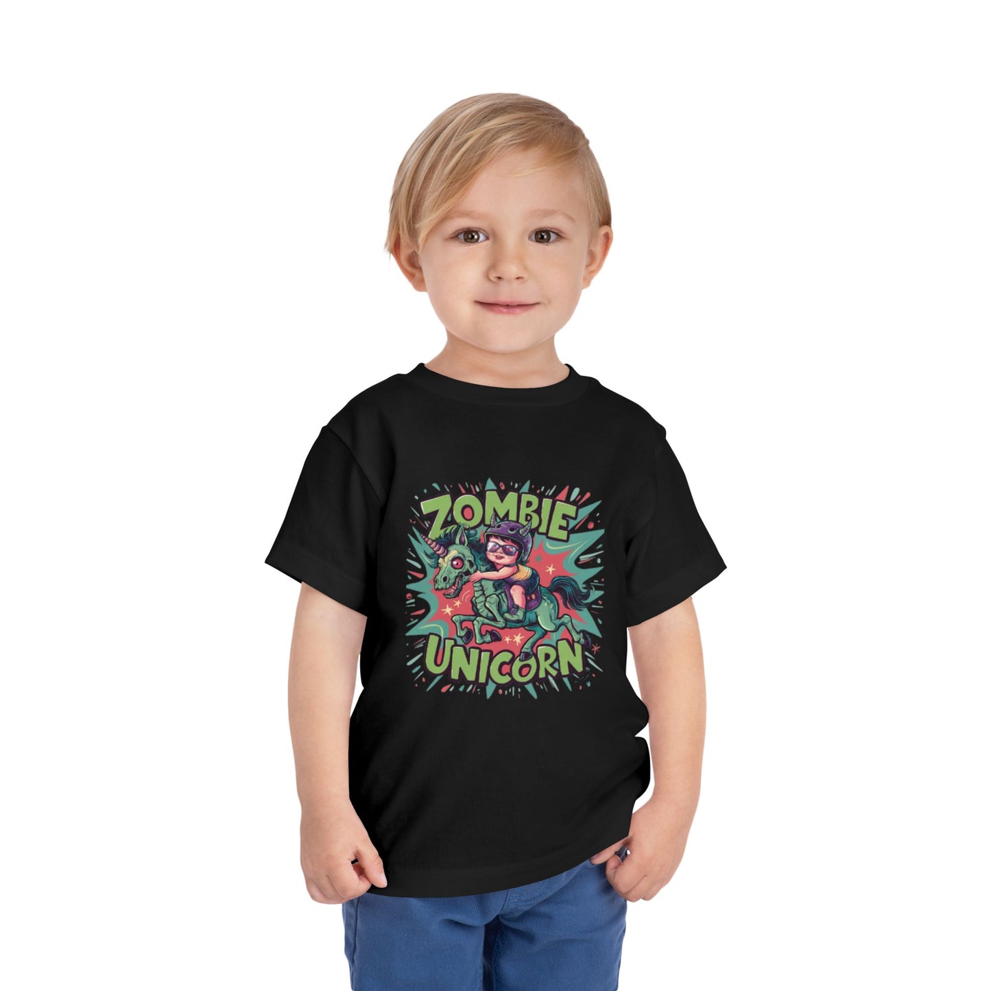 "ZOMBIE UNICORN" Toddler Short Sleeve Tee
