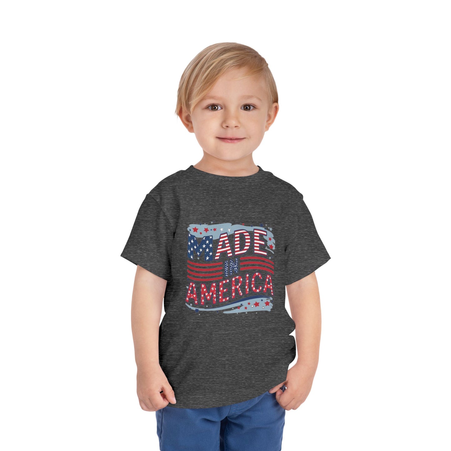 "MADE IN AMERICA" Toddler Short Sleeve Tee
