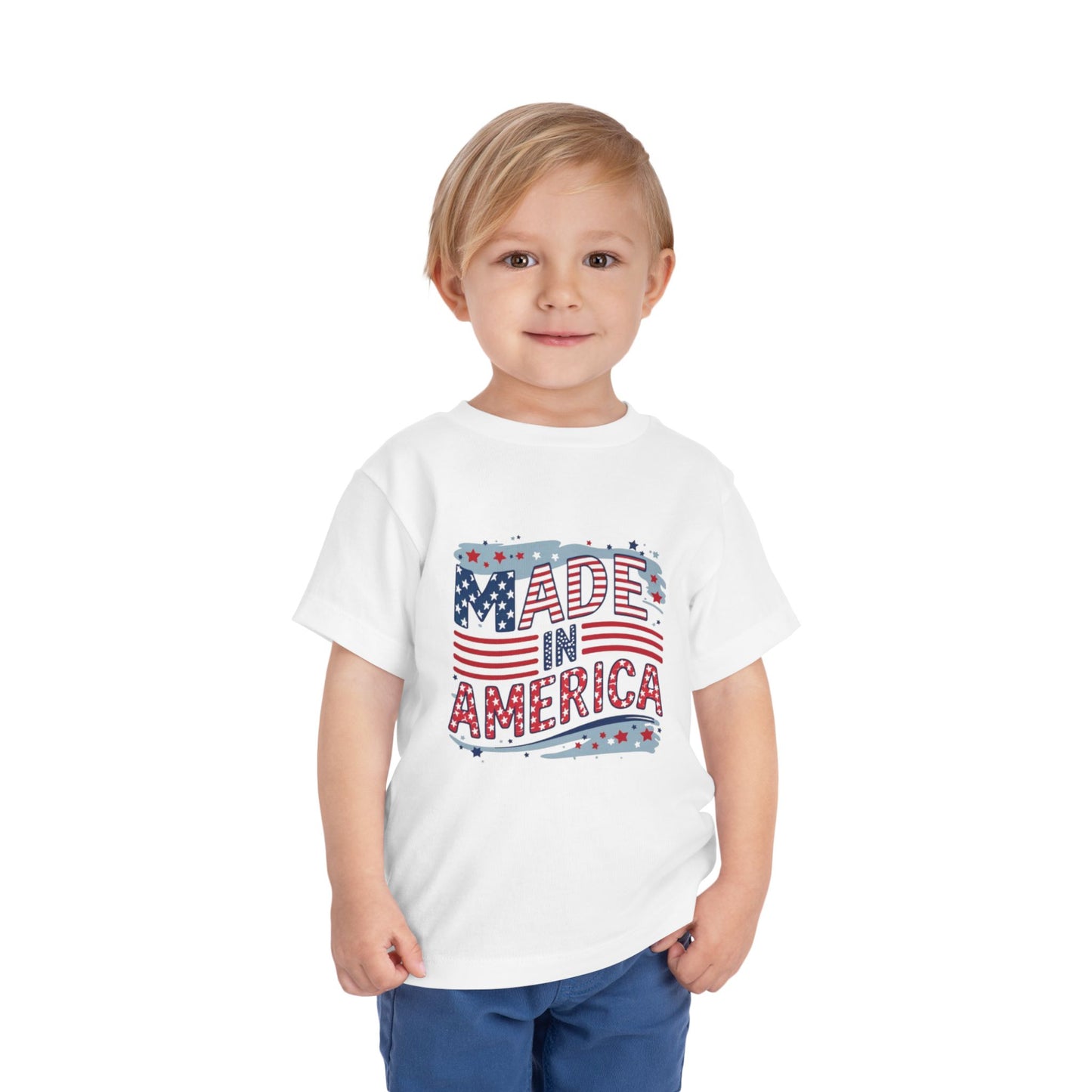 "MADE IN AMERICA" Toddler Short Sleeve Tee